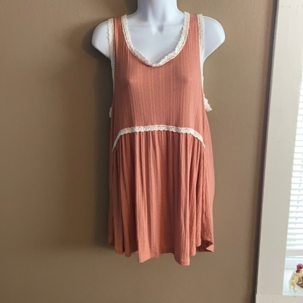 𝅺women’s Grateful hearts ribbed lace tank top